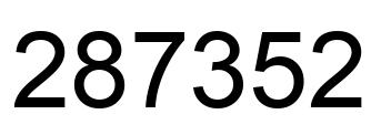 Número 287352 imagen negro