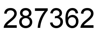 Número 287362 imagen negro