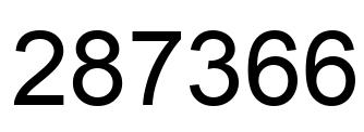 Número 287366 imagen negro