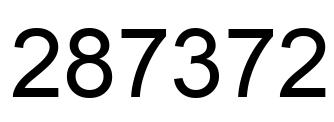 Número 287372 imagen negro