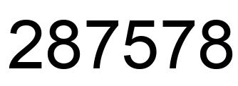 Number 287578 black image