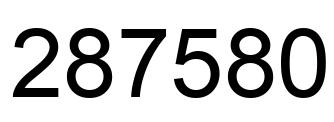 Number 287580 black image