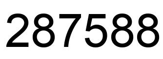 Number 287588 black image