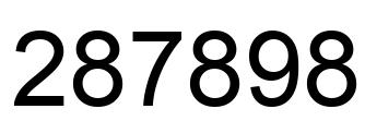 Number 287898 black image
