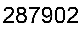 Number 287902 black image