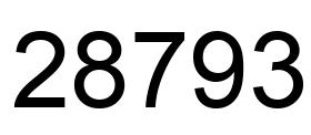 Number 28793 black image