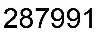 Número 287991 imagen negro