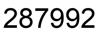 Número 287992 imagen negro