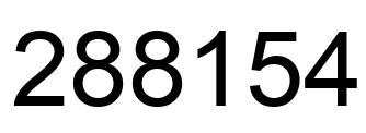 Number 288154 black image
