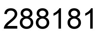 Number 288181 black image