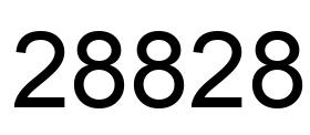 Number 28828 black image