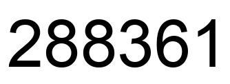 Número 288361 imagen negro