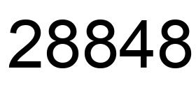 Number 28848 black image