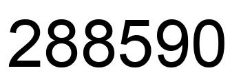 Número 288590 imagen negro