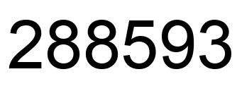 Número 288593 imagen negro