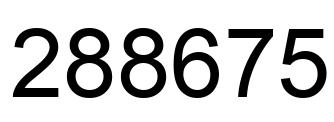 Número 288675 imagen negro