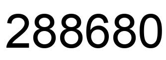 Número 288680 imagen negro