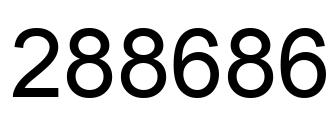 Número 288686 imagen negro