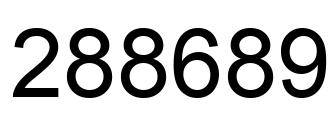 Número 288689 imagen negro