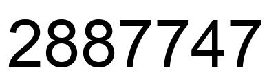 Number 2887747 black image