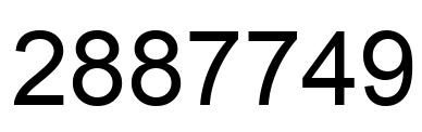 Number 2887749 black image