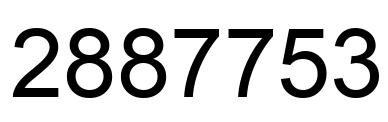 Number 2887753 black image