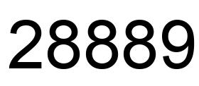 Number 28889 black image