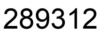 Número 289312 imagen negro