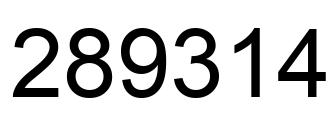 Número 289314 imagen negro