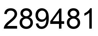 Number 289481 black image
