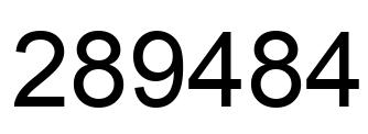 Number 289484 black image