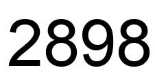 Number 2898 black image