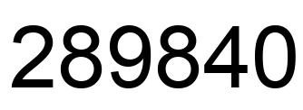 Number 289840 black image