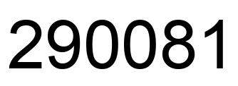 Number 290081 black image