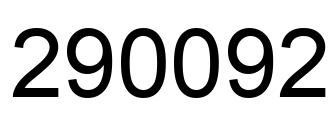 Number 290092 black image