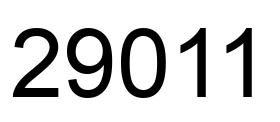 Number 29011 black image