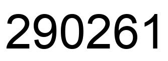 Number 290261 black image