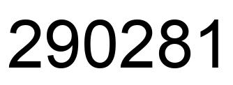Number 290281 black image
