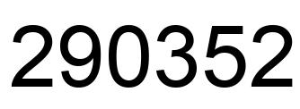 Number 290352 black image