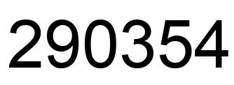 Number 290354 black image