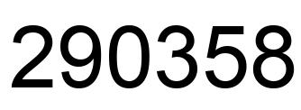 Number 290358 black image