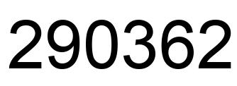 Number 290362 black image