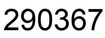 Number 290367 black image