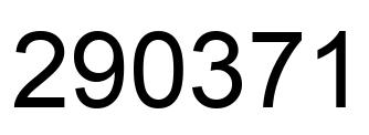 Number 290371 black image
