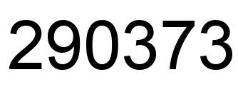 Number 290373 black image