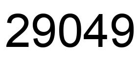 Número 29049 imagen negro