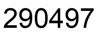 Número 290497 imagen negro