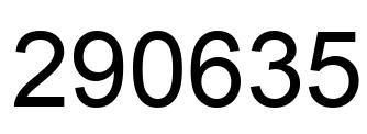 Number 290635 black image