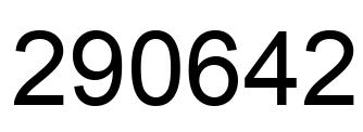 Number 290642 black image