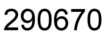 Número 290670 imagen negro